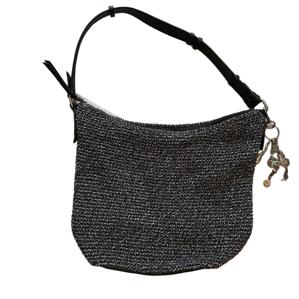 The Sak Bag Womens Size Black Shoulder Bag Textured Fabric Boho Chic Statement